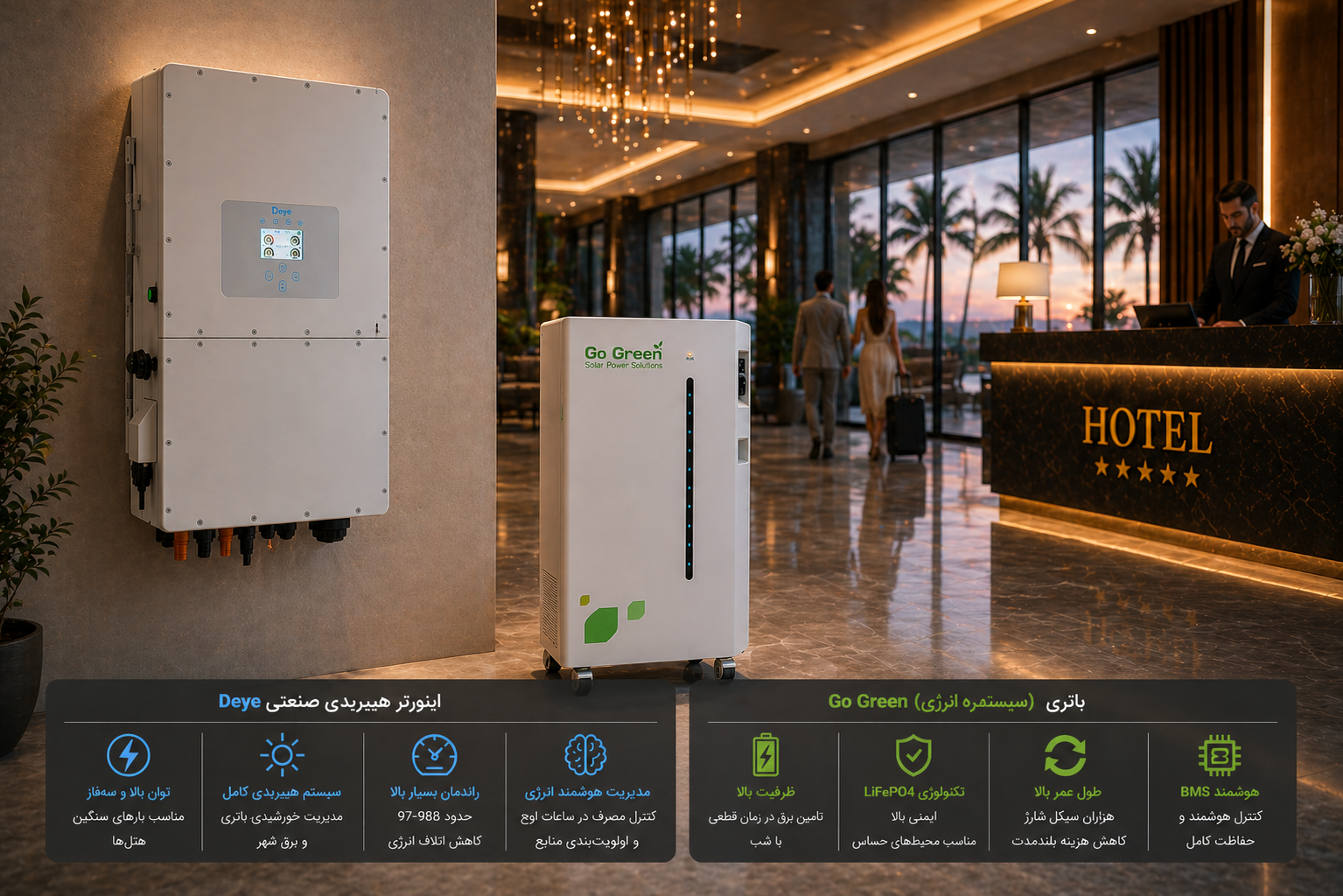 اینورتر خورشیدی هیبریدی Deye SUN-50K-SG02HP3-EU-BM4