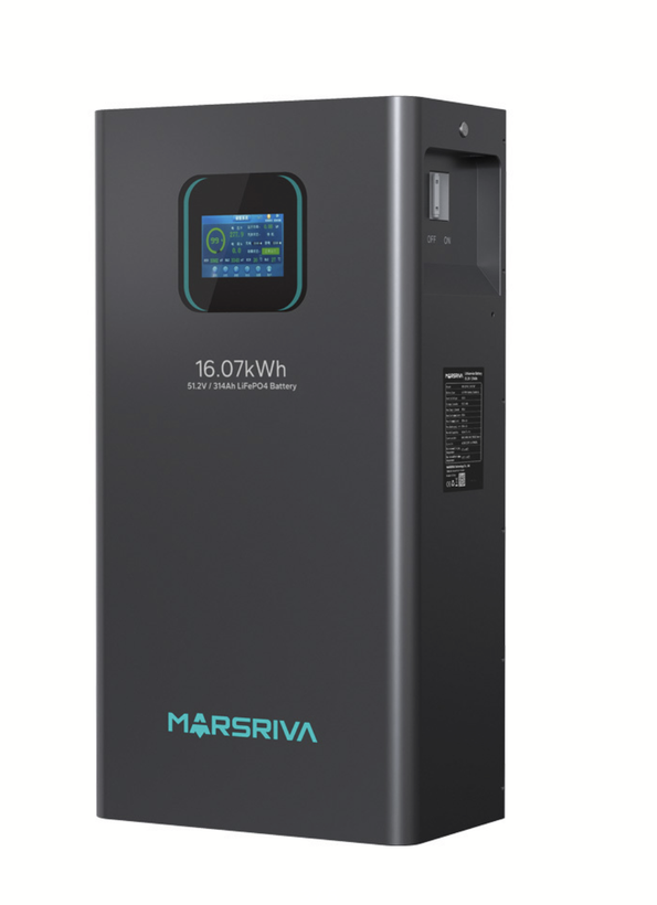 باتری لیتیوم فسفات آهن Marsriva مدل MR-LBP48-314-WMT ظرفیت 16.07 کیلووات ساعت