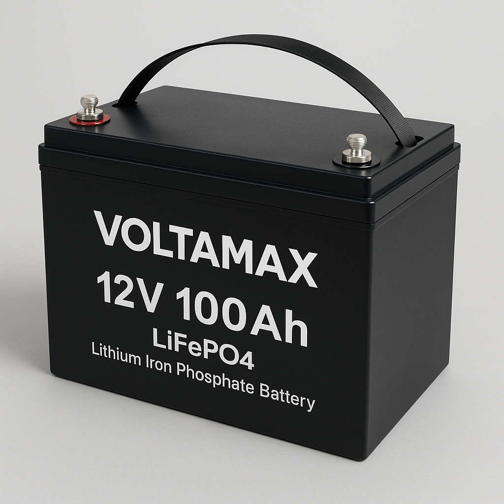 باتری لیتیومی 12V 100Ah LiFePO4 | ظرفیت بالا برای سیستم خورشیدی و UPS
