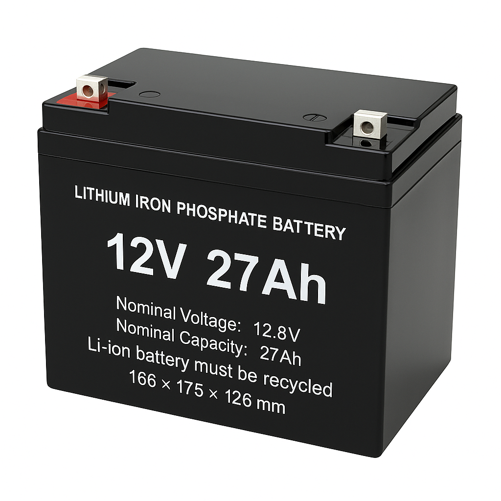 باتری لیتیوم آهن فسفات (LiFePO4) 12V 27Ah | سبک، بادوام و ایمن