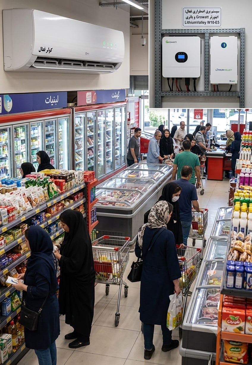 دستگاه یو پی اس (UPS) مخصوص یخچال و فریزر فروشگاهی