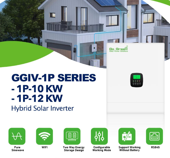 اینورتر هیبریدی 12کیلووات گوگرین مدل GoGreen GGIV 1P-12KW