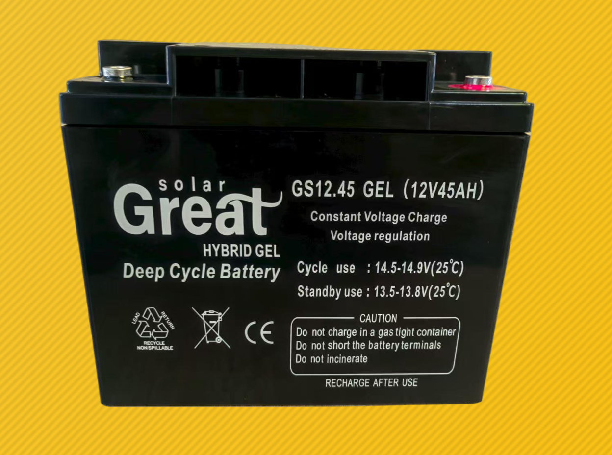 باتری12ups ولت 45 آمپر مدل GS12.45گریت سولار Great Solar