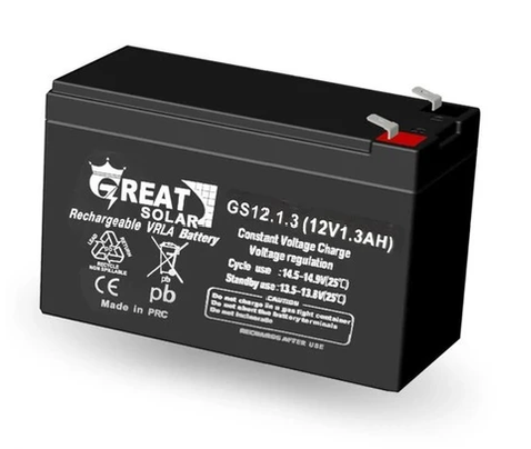 باتری 12ups ولت 1.3 آمپر مدل GS12.1.3 گریت سولار Great Solar