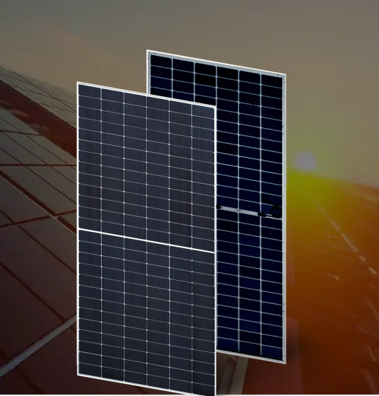 پنل خورشیدی 645 وات HT SAAE Solar  مدل  HT78-18X (ND)-F Double Glass فروش به صورت پالتی